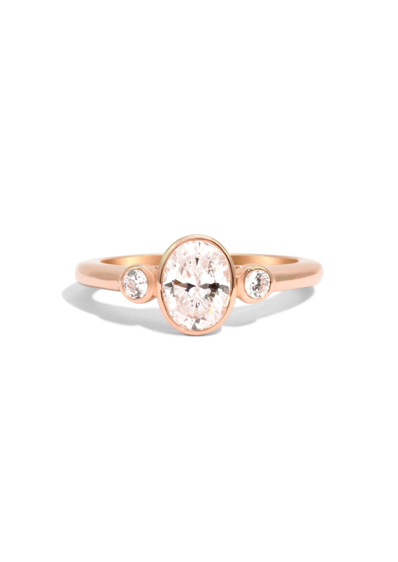 The Beatrice Rose Gold Cultured Diamond Ring