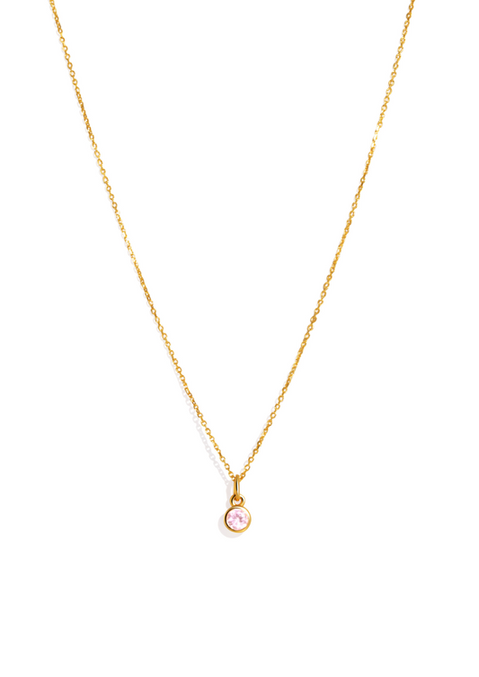 The Baby Fête Pink Tourmaline Gold Vermeil Pendant