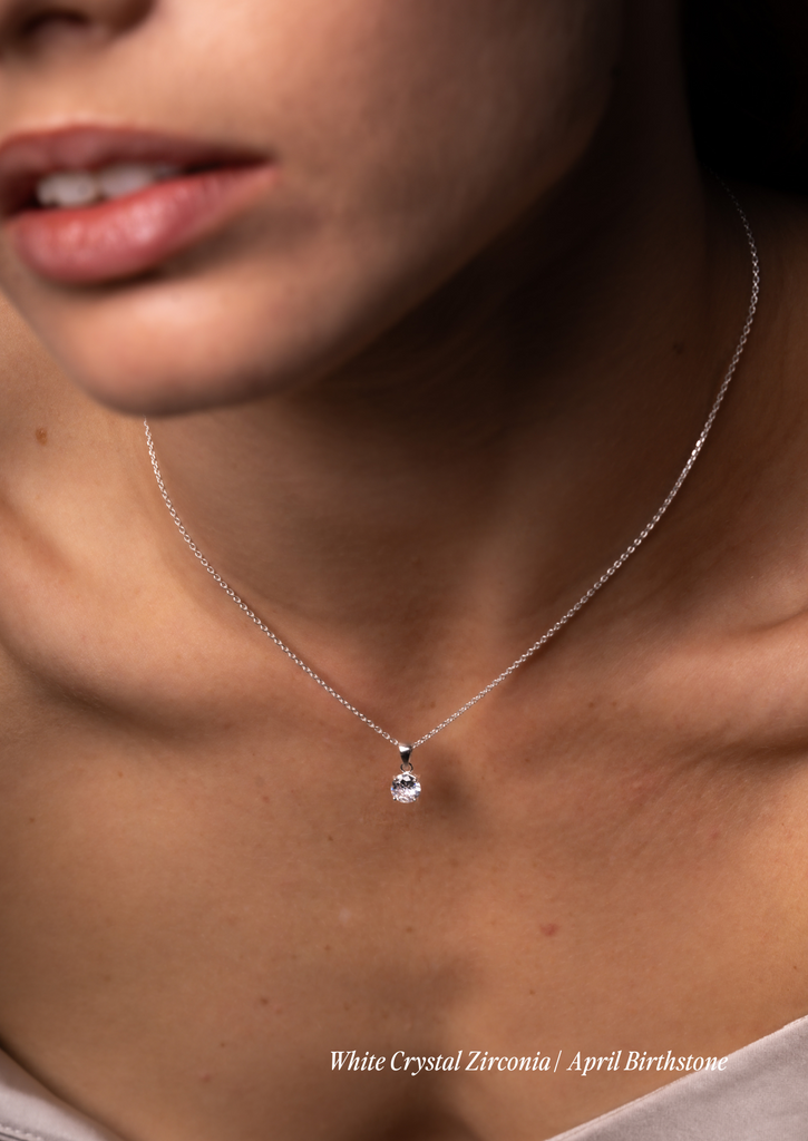 The Fête Silver Pendant & Glimmer Necklace (42cm)