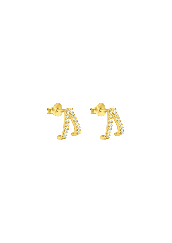 The Wishbone Gold Vermeil Stud Earrings