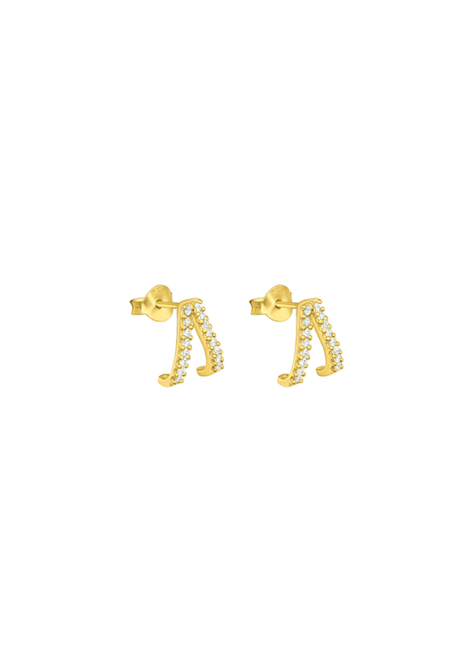 The Wishbone Gold Vermeil Stud Earrings