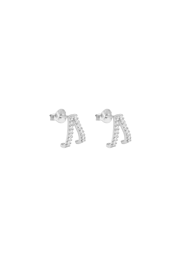 The Wishbone Silver Stud Earrings