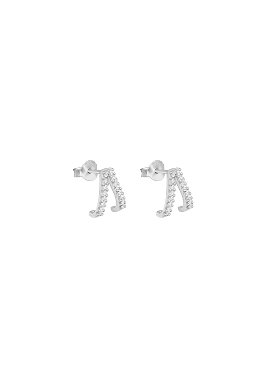 The Wishbone Silver Stud Earrings