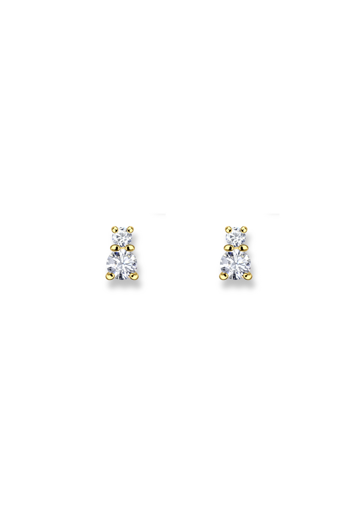 The Harmonic 14ct Gold Vermeil Stud Earrings