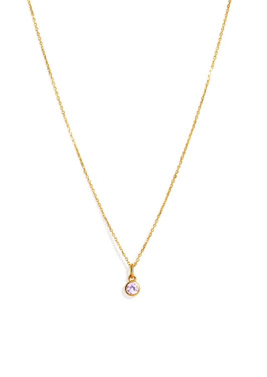 The Baby Fête Light Amethyst Gold Pendant Necklace