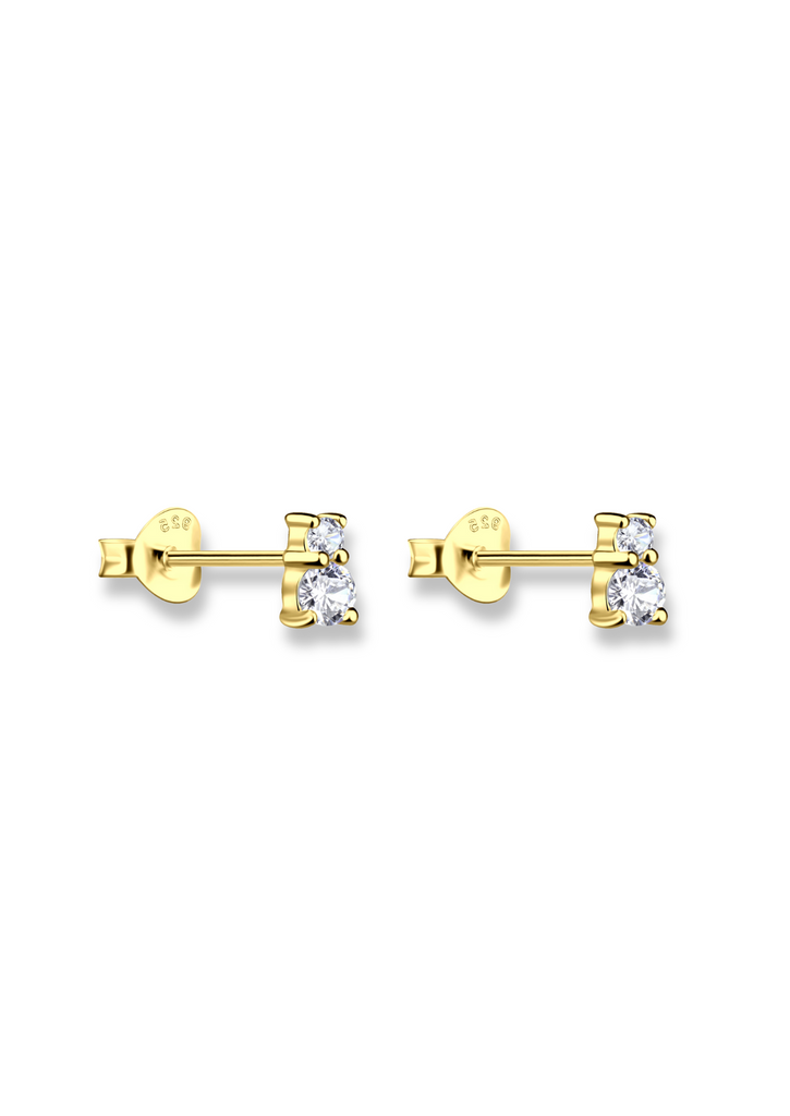 The Harmonic 14ct Gold Vermeil Stud Earrings