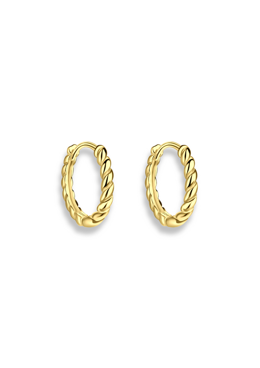 The Petite Twist 14ct Gold Vermeil Hoop Earrings