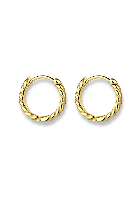 The Petite Twist 14ct Gold Vermeil Hoop Earrings