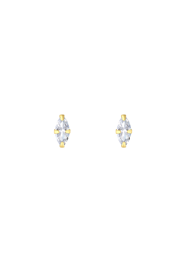 The Lucent Marquise Gold Vermeil Stud Earrings