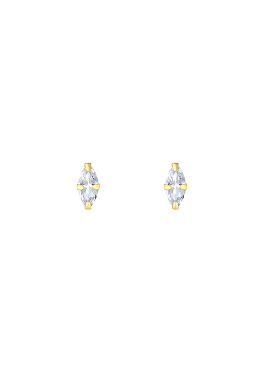 The Lucent Marquise Gold Vermeil Stud Earrings