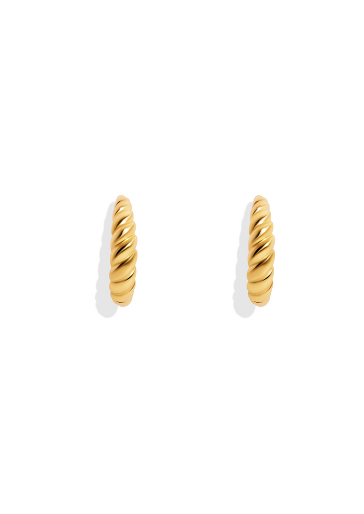 The Croissant Gold Vermeil Half Hoop Earrings