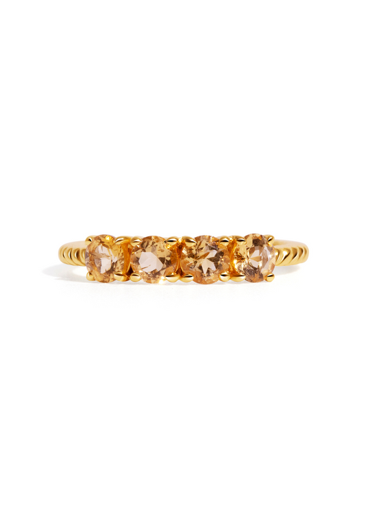 The Sol Citrine 18ct Gold Vermeil Ring