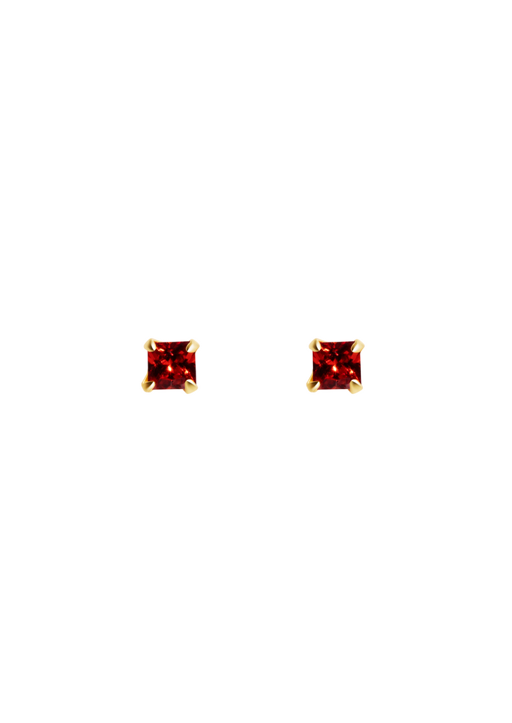 The Splendour Garnet Gold Vermeil Stud Earrings