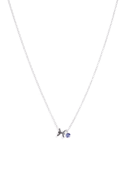 The Zodiac Pisces Silver Charm Necklace