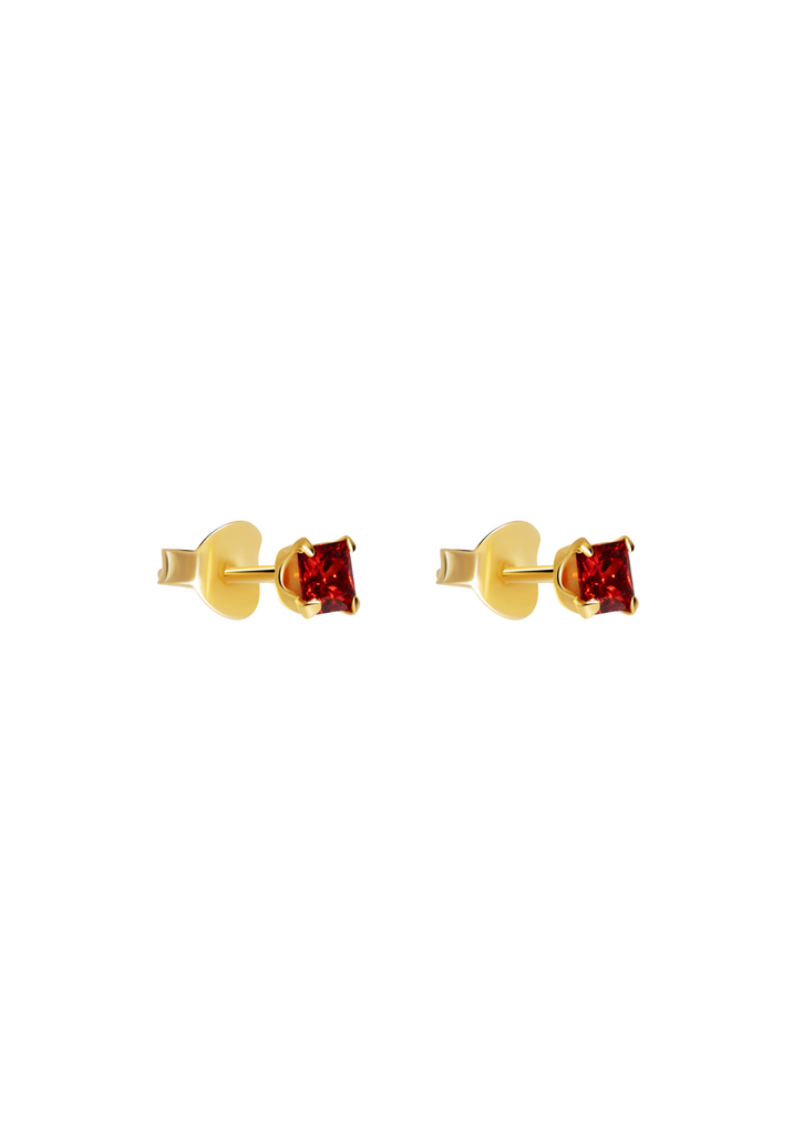 The Splendour Garnet Gold Vermeil Stud Earrings