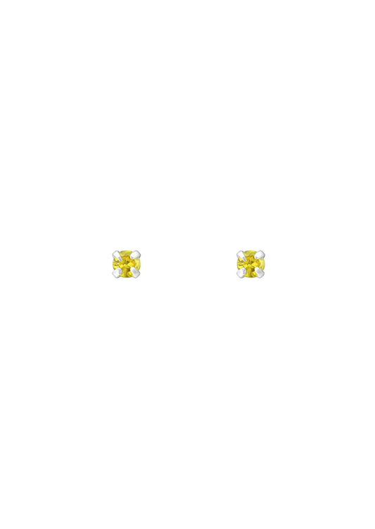 The Petite Fête Citrine Silver Stud Earrings