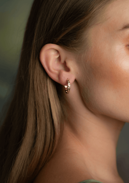 The Love Letter 14ct Gold Vermeil Hoop Earrings - Molten Store