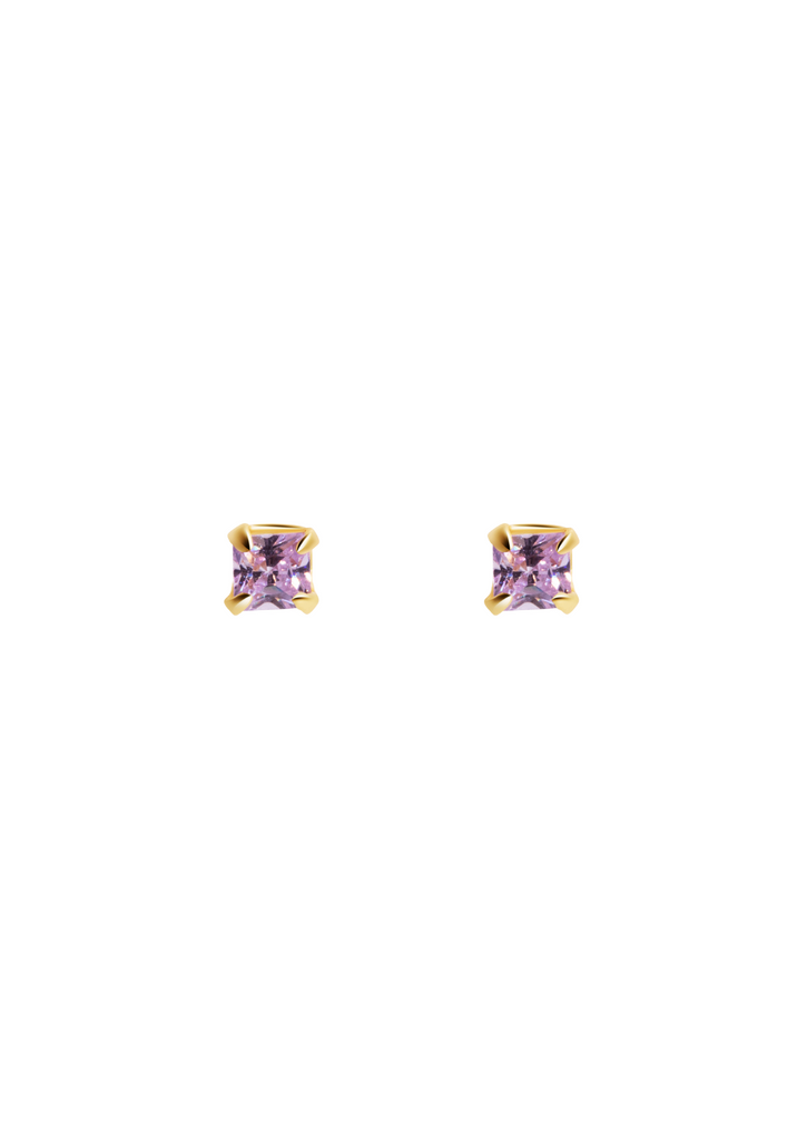 The Splendour Lavender Gold Vermeil Stud Earrings