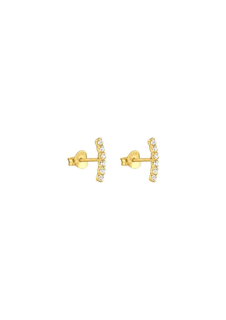 The Prancer Gold Vermeil Curved Stud Earrings