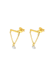 The Glissade 14ct Gold Vermeil Chain Earrings