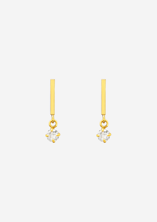 The Prose 14ct Gold Vermeil Drop Stud Earrings