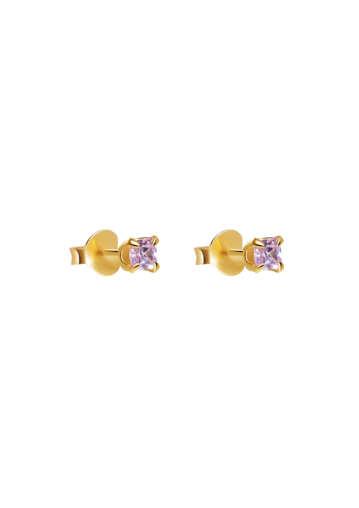 The Splendour Lavender Gold Vermeil Stud Earrings