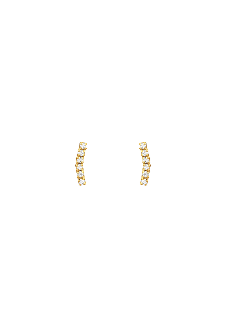 The Prancer Gold Vermeil Curved Stud Earrings