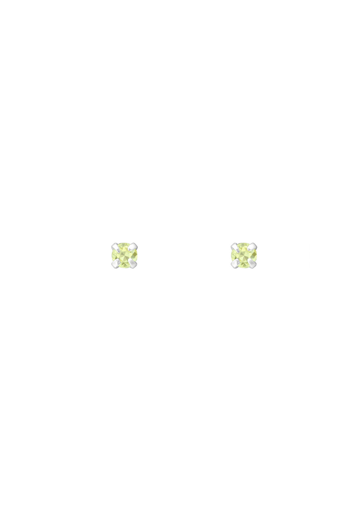 The Petite Fête Peridot Silver Stud Earrings