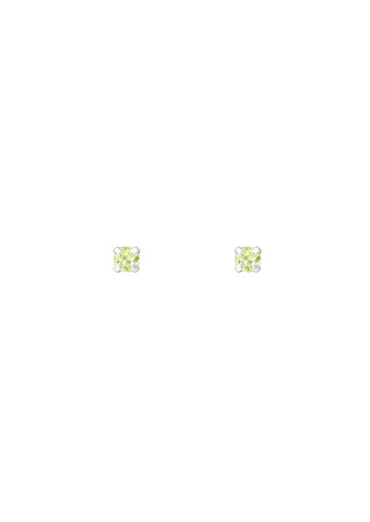 The Petite Fête Peridot Silver Stud Earrings