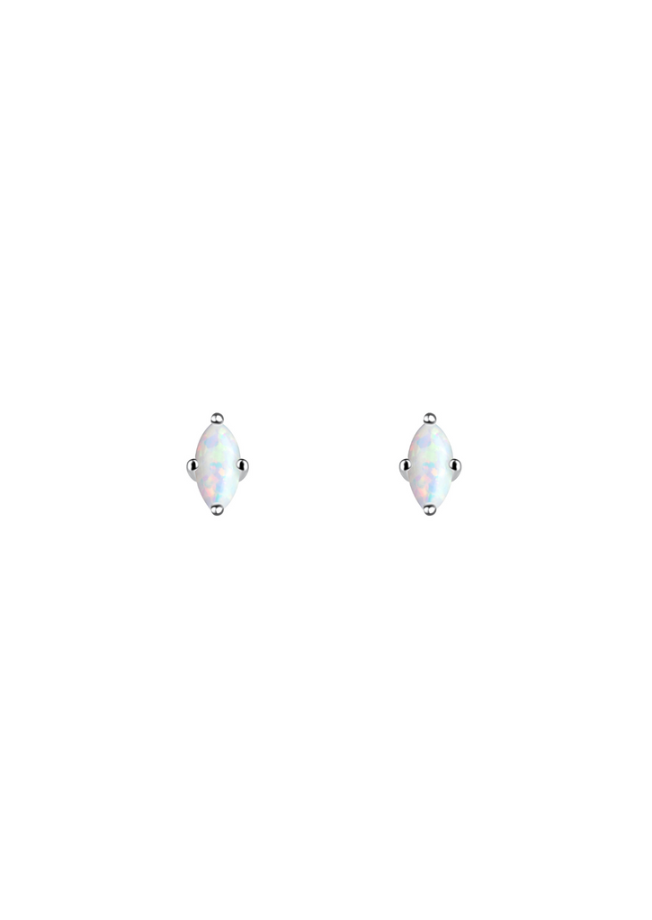 The Moondust Opal Silver Stud Earrings