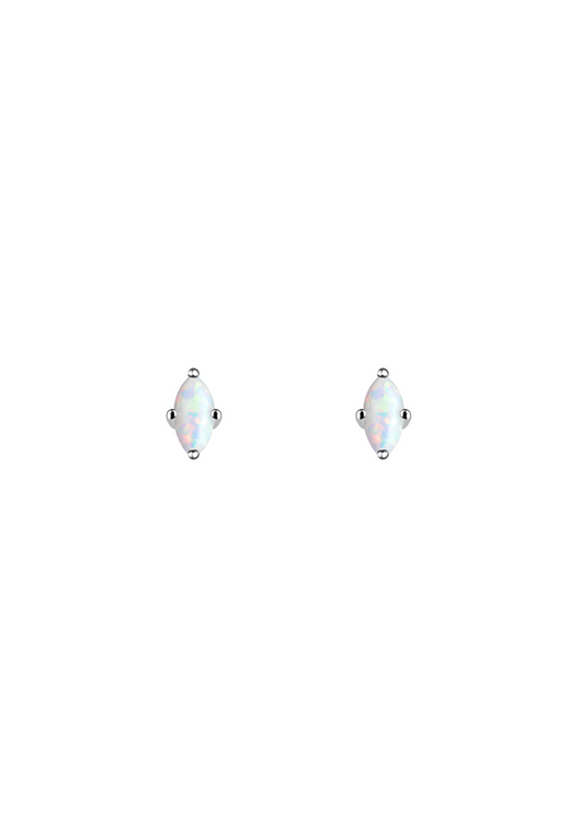 The Moondust Opal Silver Stud Earrings