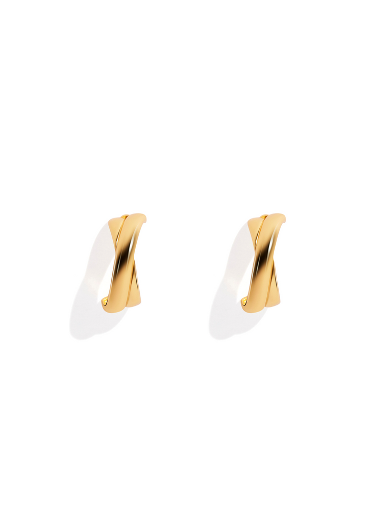 The Entwine Gold Vermeil Half Hoop Earrings