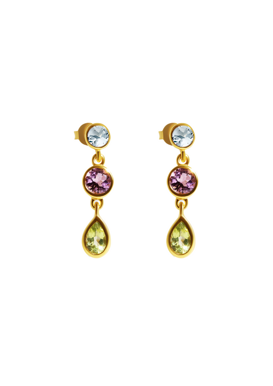 The Juno 18ct Gold Vermeil Drop Earrings