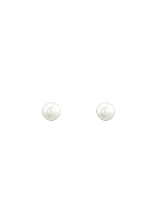 The Siren Pearl Gold Vermeil Stud Earrings (6mm)