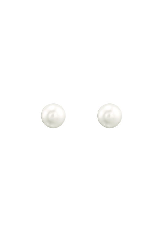 The Siren Pearl Gold Vermeil Stud Earrings (8mm)