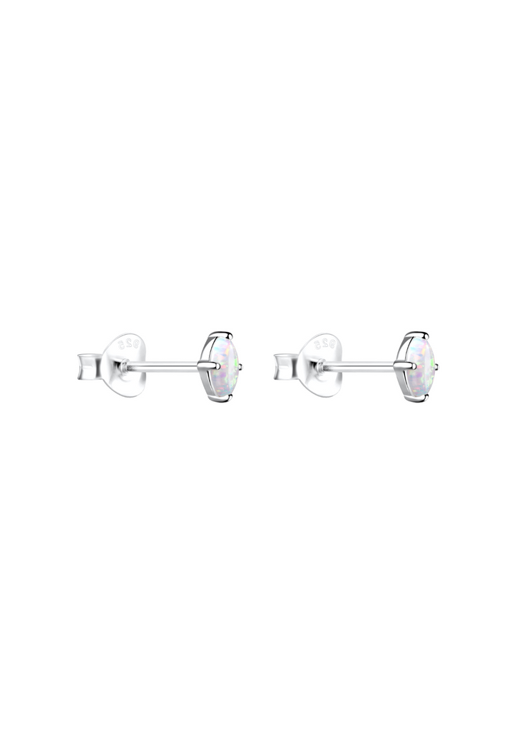 The Moondust Opal Silver Stud Earrings