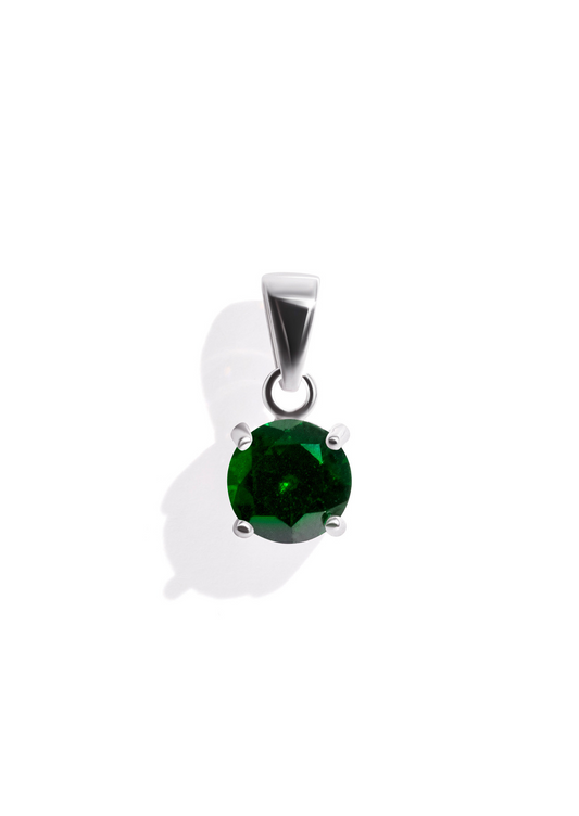 The Grande Fête Emerald Silver Pendant