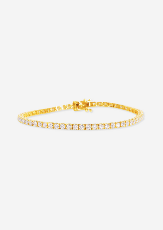 The Bea 18ct Yellow Gold Cultured Diamond Tennis Bracelet