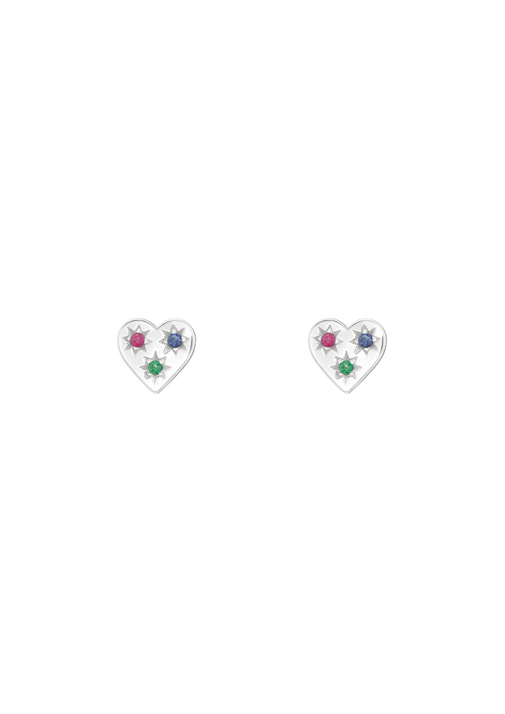 The Luminous Heart Stud Earrings