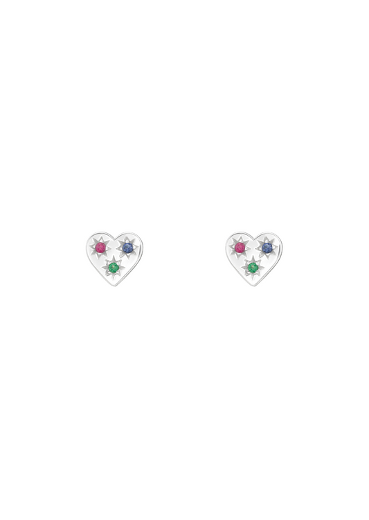 The Luminous Heart Stud Earrings