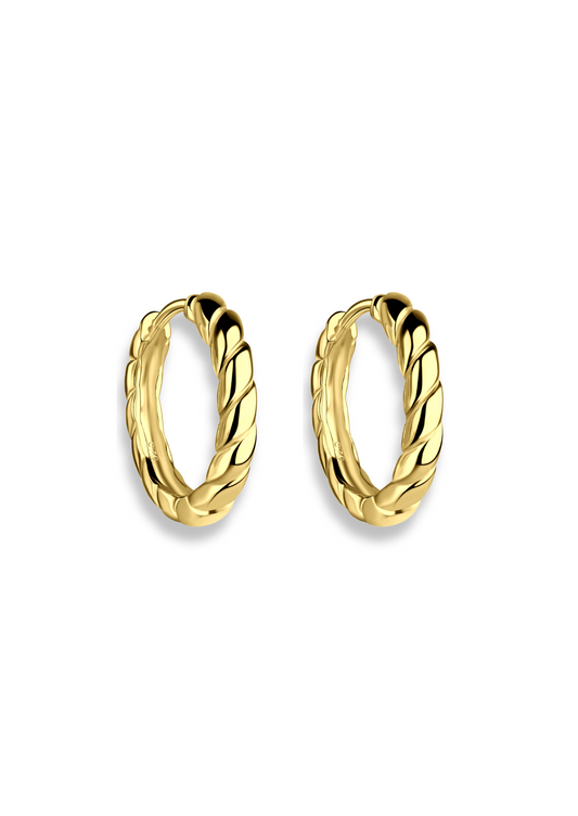 The Grande Twist 14ct Gold Vermeil Hoop Earrings