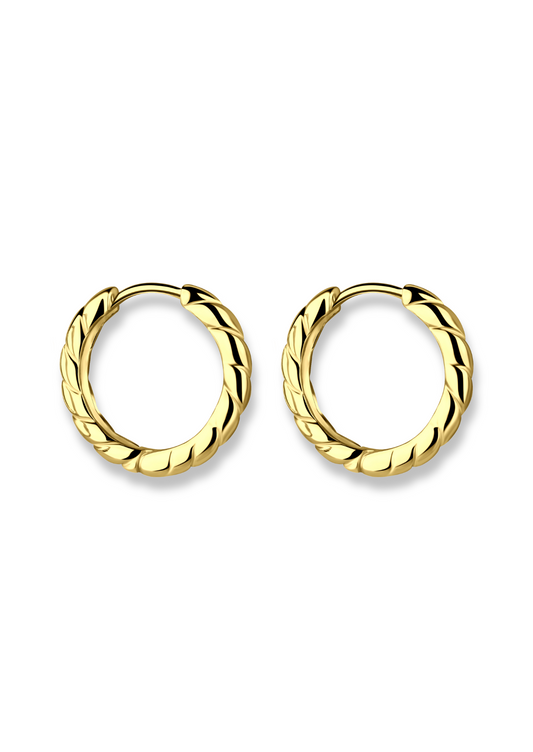 The Grande Twist 14ct Gold Vermeil Hoop Earrings