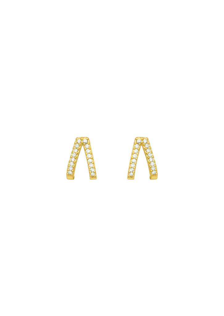 The Wishbone Gold Vermeil Stud Earrings