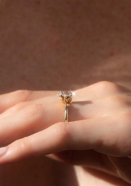 The Juniper Yellow Gold Cultured Diamond Ring - Molten Store