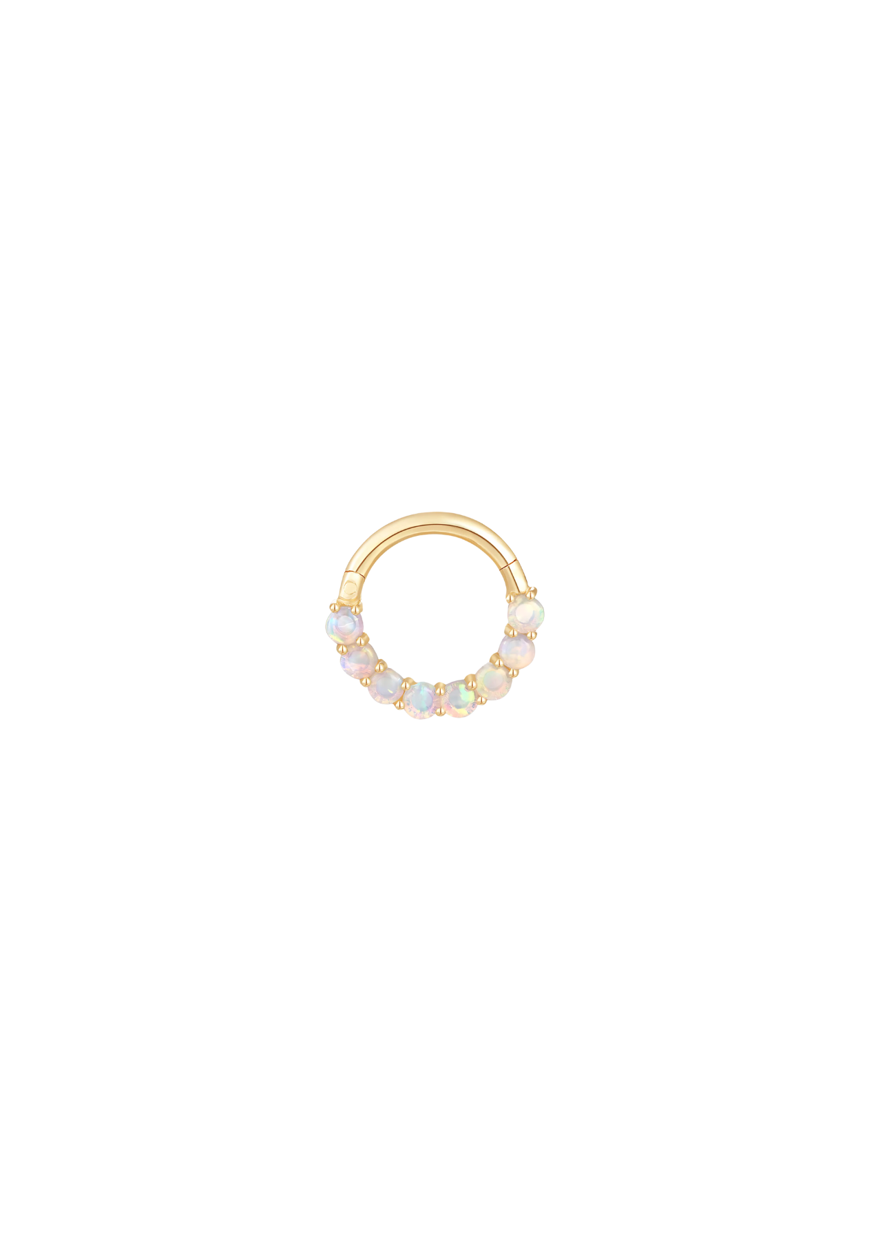 The Dreamscape Side Opal 14ct Solid Gold Huggie Earring (Single)