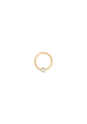 The Dreamweave Side Opal 14ct Solid Gold Huggie Earring (Single)