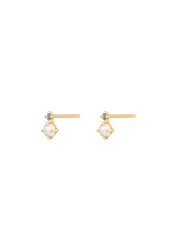 The Fable Opal & Diamond 14ct Solid Gold Stud Earrings