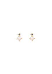 The Fable Opal & Diamond 14ct Solid Gold Stud Earrings