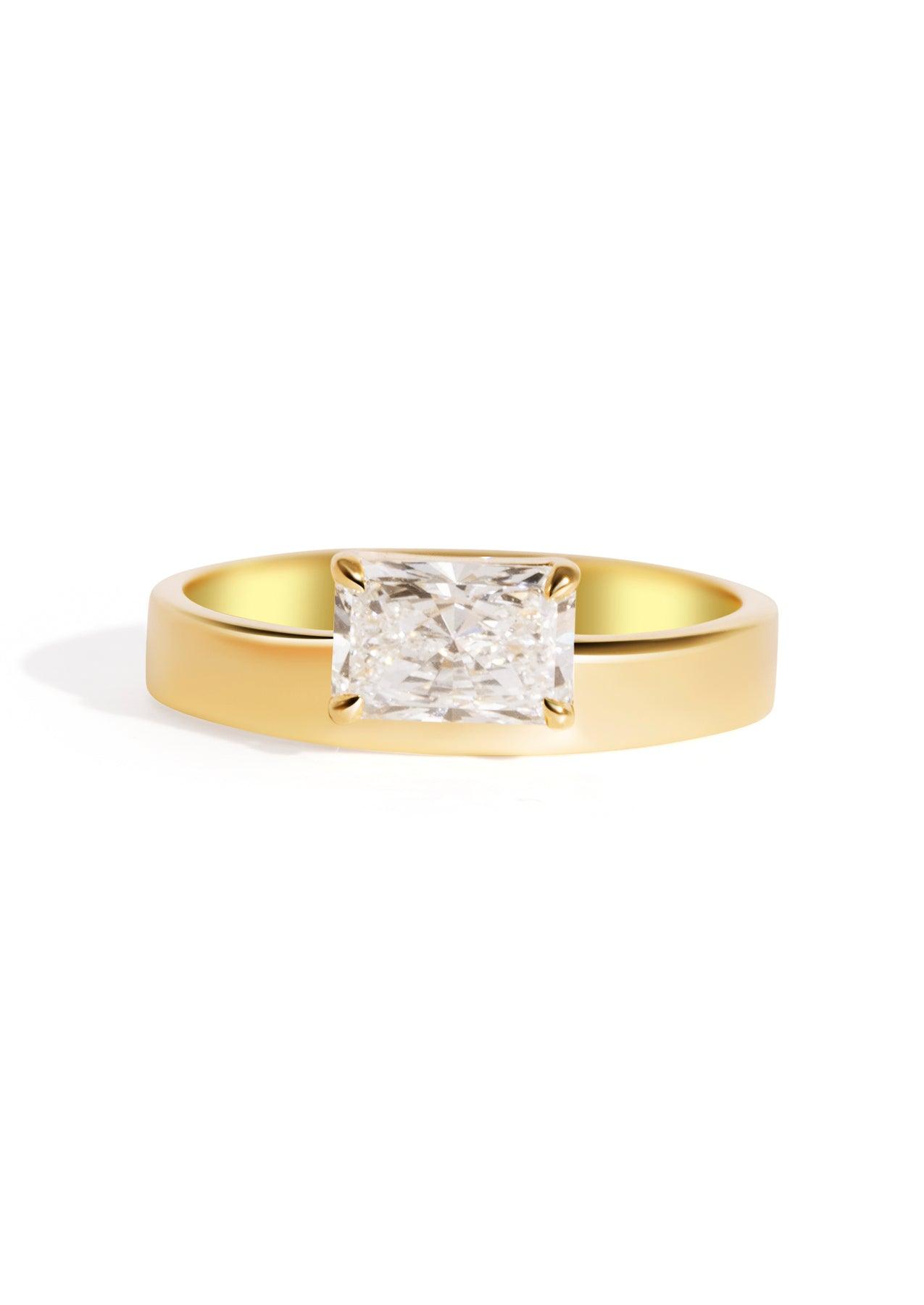 The Cleo Ring with 1ct Radiant Cultured Diamond – Molten Store