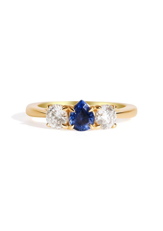 The Ada Ring with 0.4ct Pear Ceylon Sapphire - Molten Store